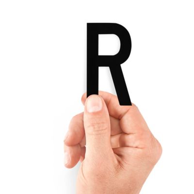 3" Die-Cut Vinyl Letter Labels - "R" S-25443-R