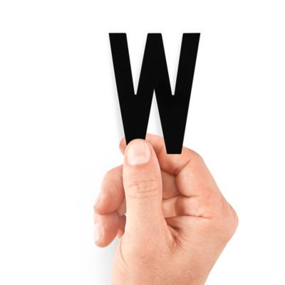 3" Die-Cut Vinyl Letter Labels - "W" S-25443-W