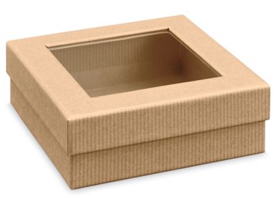 Caja kraft con ventana 10x4cm - SWEETKOLOR