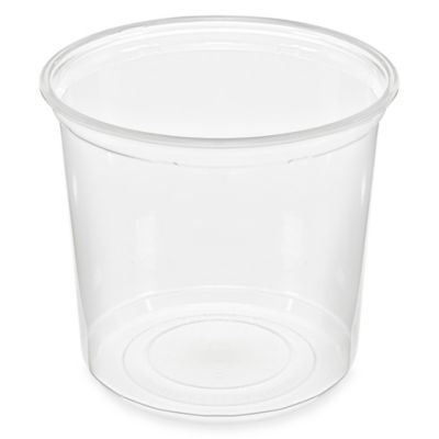 Heavy-Duty Deli Containers with Lids - 8 oz - ULINE - Carton of 240 - S-22768