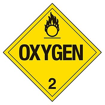 D.O.T. Placard - "Oxygen", Tagboard S-2549T