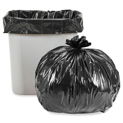Uline Industrial Trash Liners 6 7 Gallon 1.2 Mil Black