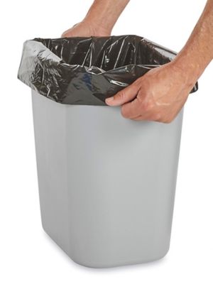 Uline Industrial Trash Liners - 40-45 Gallon, 1.2 Mil, Black S