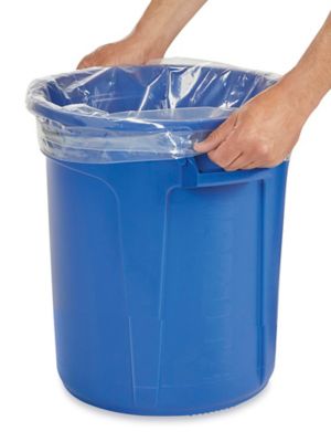 Uline Industrial Trash Liners - 12-16 Gallon, 1.5 Mil, Clear