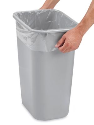 Uline Industrial Coreless Trash Liners - 1.5 Mil, 12-16 Gallon, Clear S-25509C