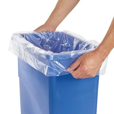 Uline Industrial Trash Liners - 20-30 Gallon, 1.5 Mil, Clear S