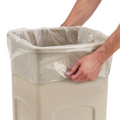 Uline Industrial Trash Liners - 6-7 Gallon, 1.2 Mil, Clear