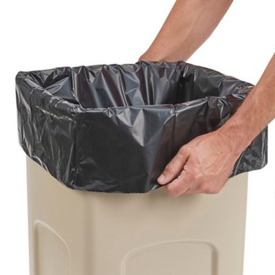 Uline Industrial Coreless Trash Liners - 1.5 Mil, 20-30 Gallon, Black S-25511BL