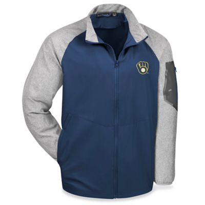 MLB Windbreaker - Milwaukee Brewers, XL S-25533MIL-X - Uline