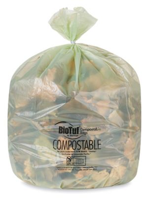 Blue Uline Drawstring Recycling Trash Liners - 13 Gallon S-23036