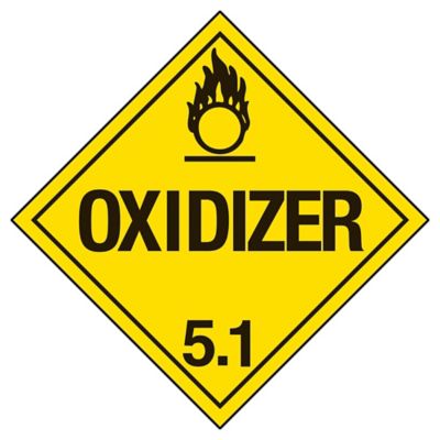Hazard Class 5 DOT Placards in Stock - ULINE