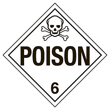 D.O.T. Placard - "Poison", Tagboard S-2557T