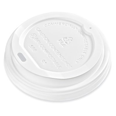 Compostable Paper Hot Cup Lids - 10-16 oz S-25582