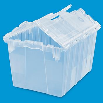 Clear Industrial Totes - 19.8 x 13.8 x 11.3" S-25643