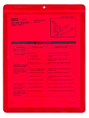 Color Tinted Vinyl Envelopes - 9 x 12", Red S-25676R