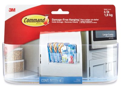 Command Bagno Organizer Nickel Satinato BATH38-SN-ES – Portaoggetti Adesivo Impermeabile Senza Fori