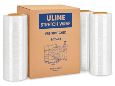 Uline Standard Pre-Stretched Wrap - 27.5 Gauge 17.3 X 1500 Ft Pallet Wrap