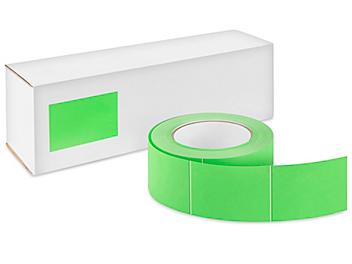 Blank Inventory Rectangle Labels - Fluorescent Green, 2 x 3" S-2568G