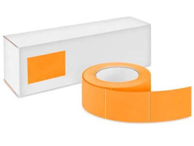 Blank Inventory Rectangle Labels - Fluorescent Orange, 2 x 3" S-2568O