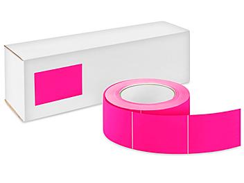 Blank Inventory Rectangle Labels - Fluorescent Pink, 2 x 3" S-2568P