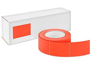 Blank Inventory Rectangle Labels - Fluorescent Red, 2 x 3" S-2568R