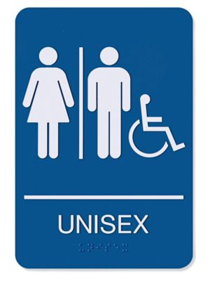 Plastic Accessible Restroom Sign - "Unisex"