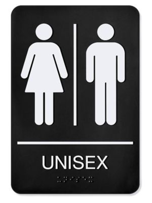 Plastic Restroom Sign - "Unisex"