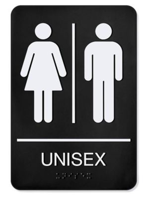 Plastic Restroom Sign - 