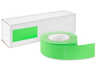 Blank Inventory Rectangle Labels - Fluorescent Green, 2 x 4