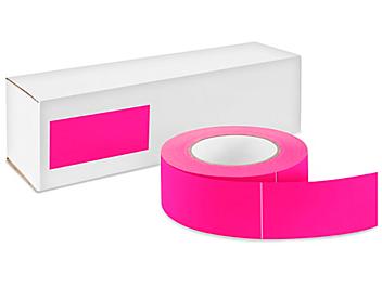 Blank Inventory Rectangle Labels - Fluorescent Pink, 2 x 4" S-2569P