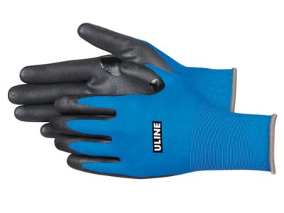 Uline Warehouse Warrior Micro-Foam Nitrile Coated Gloves - Blue, XL S-25701BLU-X