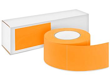 Blank Inventory Rectangle Labels - Fluorescent Orange, 3 x 5" S-2570O