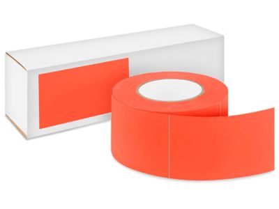 Blank Inventory Rectangle Labels - Fluorescent Red, 3 x 5