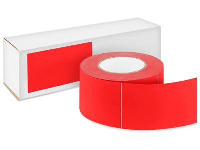 Blank Inventory Rectangle Labels - Red, 3 x 5