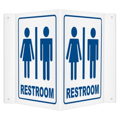 Projecting Sign - "Restroom", 3-Way S-25713