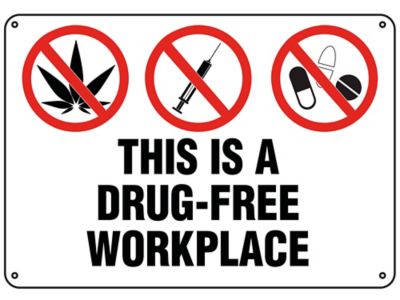 "This is a Drug-Free Workplace" Sign - Plastic S-25716P
