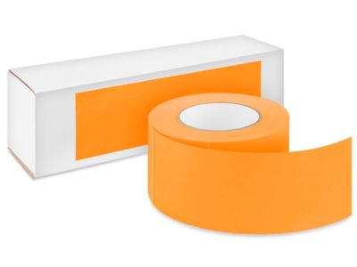 Blank Inventory Rectangle Labels Fluorescent Orange 3 X 9 S 2571o Uline 2457