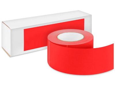 Blank Inventory Rectangle Labels - Red, 3 x 9