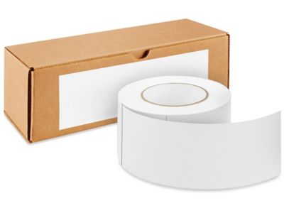 Blank Inventory Rectangle Labels - White, 3 x 9" S-2571W