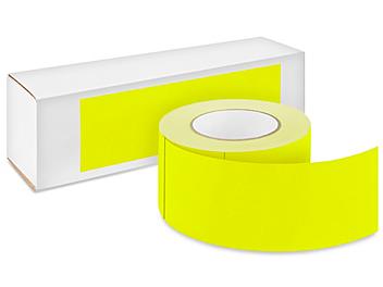 Blank Inventory Rectangle Labels - Fluorescent Yellow, 3 x 9" S-2571Y