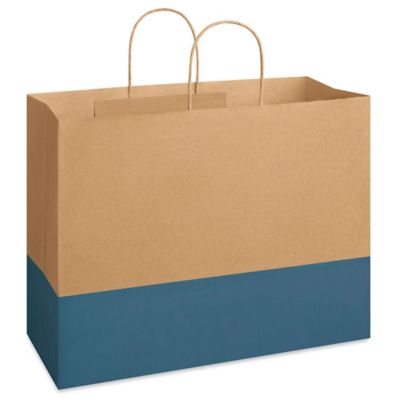 Trendy Paper Shopping Bags - 16 x 6 x 12", Vogue, Navy S-25728NB