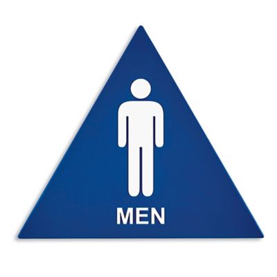 California Title 24 Restroom Sign - "Men", Blue S-25746BLU