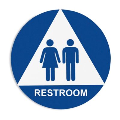 Enseigne de toilettes – Californie titre 24, « Unisex »