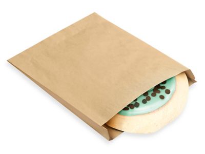  Sacs-portion en papier à soufflets – Devant uni, 6 x 3/4 x 6 1/2 po