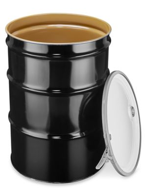 Lever Lock Steel Drum - 55 Gallon, Lined S-25833