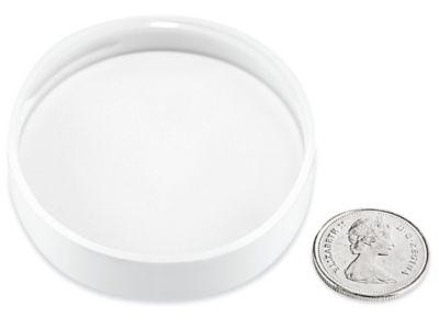 Smooth Polypropylene Caps Bulk Pack - 63/400, White S-25874B-W