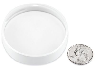 Smooth Polypropylene Caps Bulk Pack - 63/400, White S-25874B-W