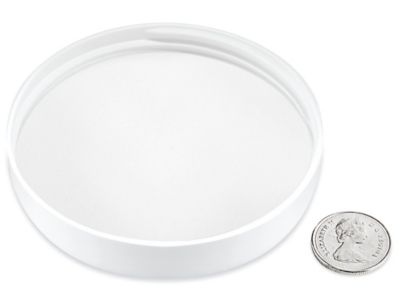 Smooth Polypropylene Caps Bulk Pack - 89/400, White S-25877B-W