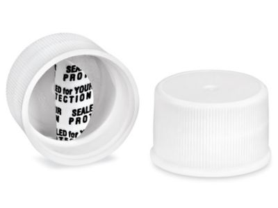 Pressure Sensitive Caps - 24/410, White S-26013W