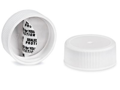 Pressure Sensitive Caps - 28/400, White S-26014W